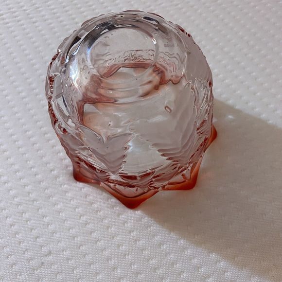 Vtg Mikasa Glass Red to Clear Tulip Christmas Tealight Candle Holder Bowl - Picture 8 of 10